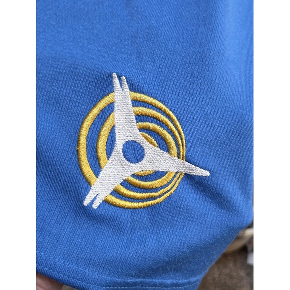 Avirex Varsity Shirt Mens 2XL Blue 1/4 Zip Mock Neck Jersey Logo Athletic Top - Picture 5 of 10